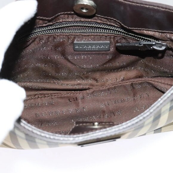 BURBERRY Nova Check Accessory Pouch PVC Beige Auth 123036 - Picture 13 of 16